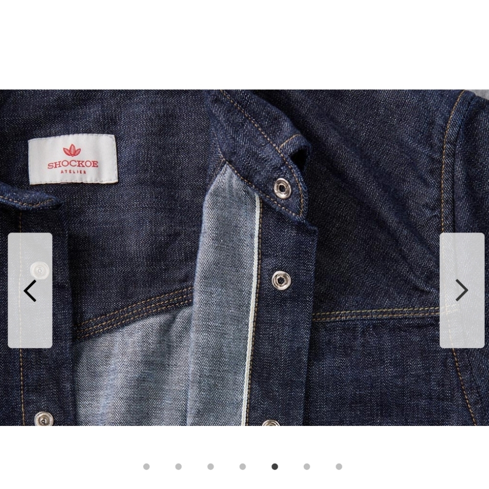 Shockoe Atelier M Japanese Denim Selvedge Western Pearl Snap Shirt Easy Co. - Picture 11 of 13